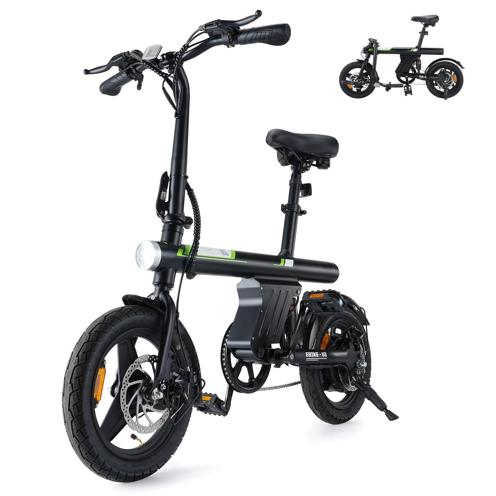U1/EB1S opvouwbare elektrische fiets in zwart