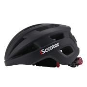 iScooter Protective Helmet in zwart met oplaadbaar achterlicht