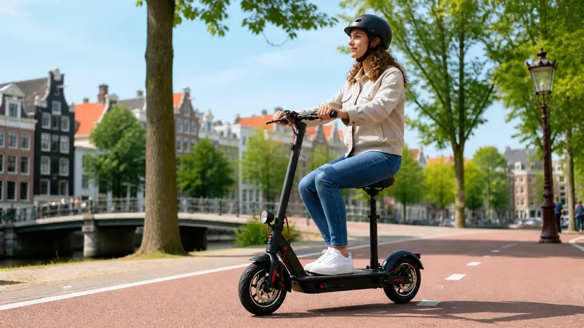 Elektrische step met zadel