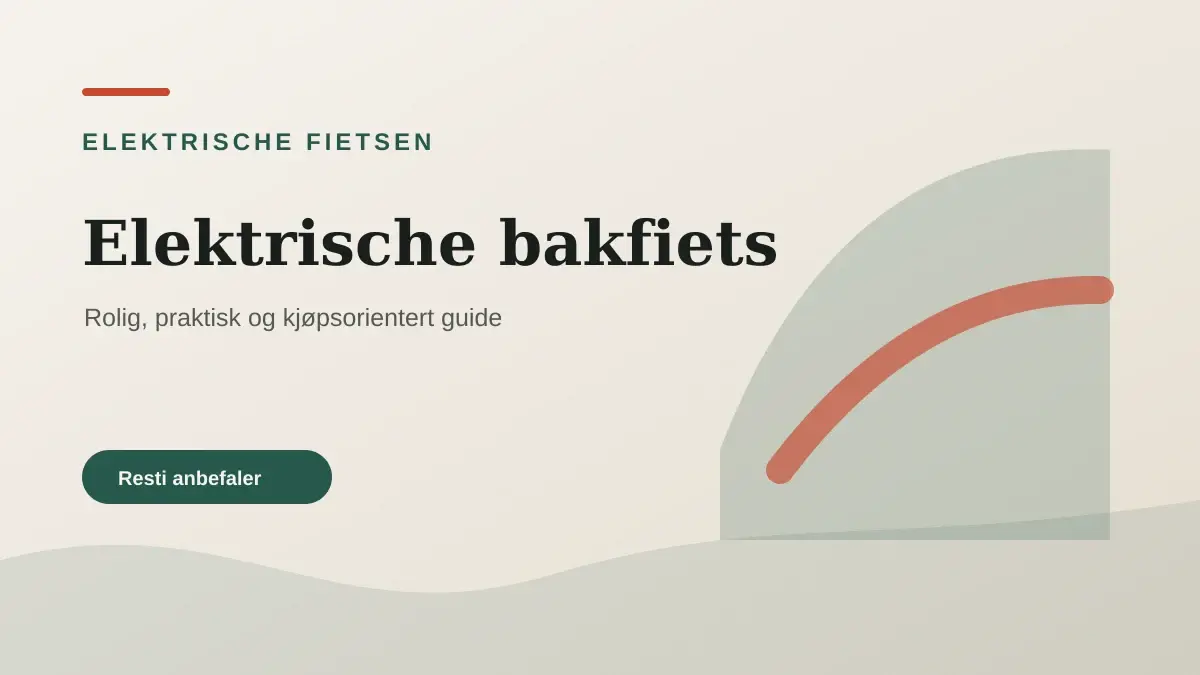 Elektrische bakfiets als feature-illustratie voor elektrische fietsen bij VitaalVergelijken.nl