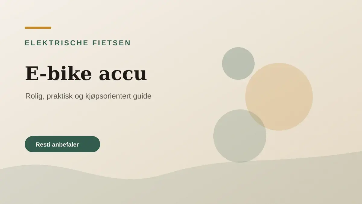 E-bike accu als feature-illustratie voor elektrische fietsen bij VitaalVergelijken.nl
