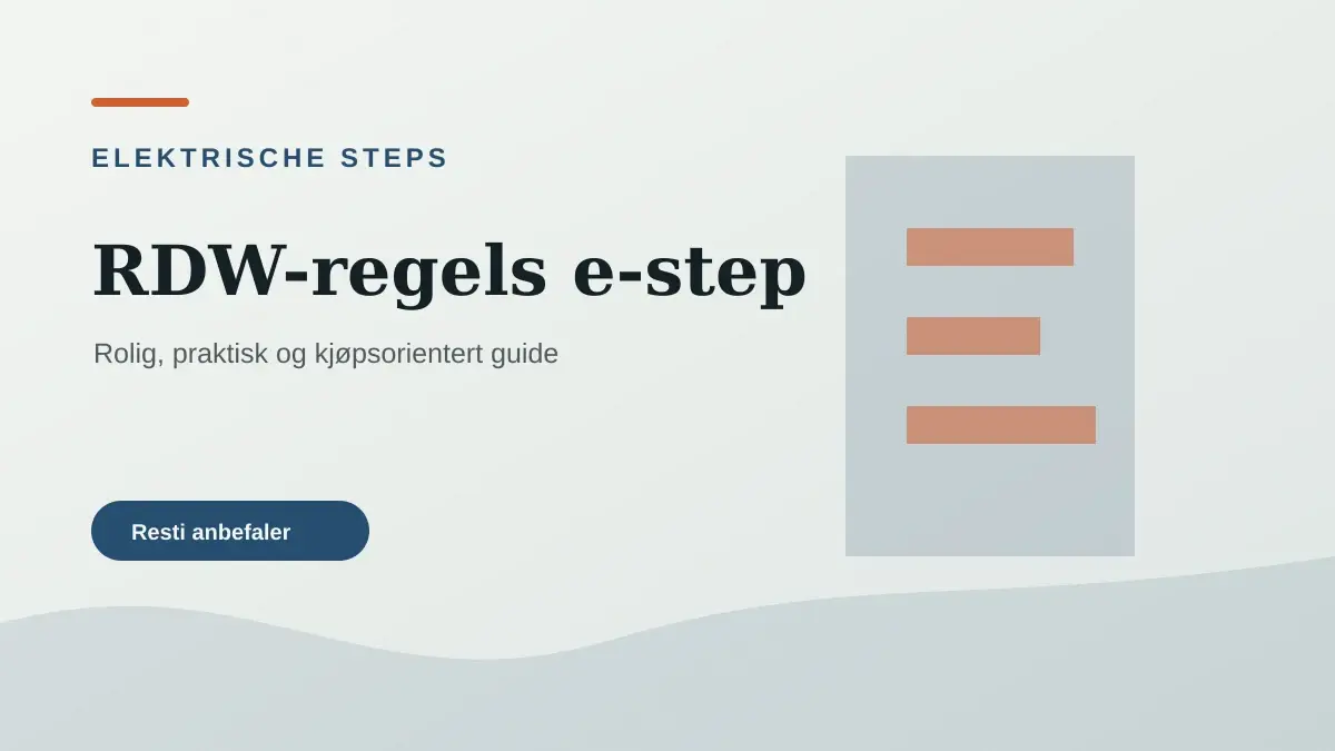 RDW-regels e-step als feature-illustratie voor elektrische steps bij VitaalVergelijken.nl
